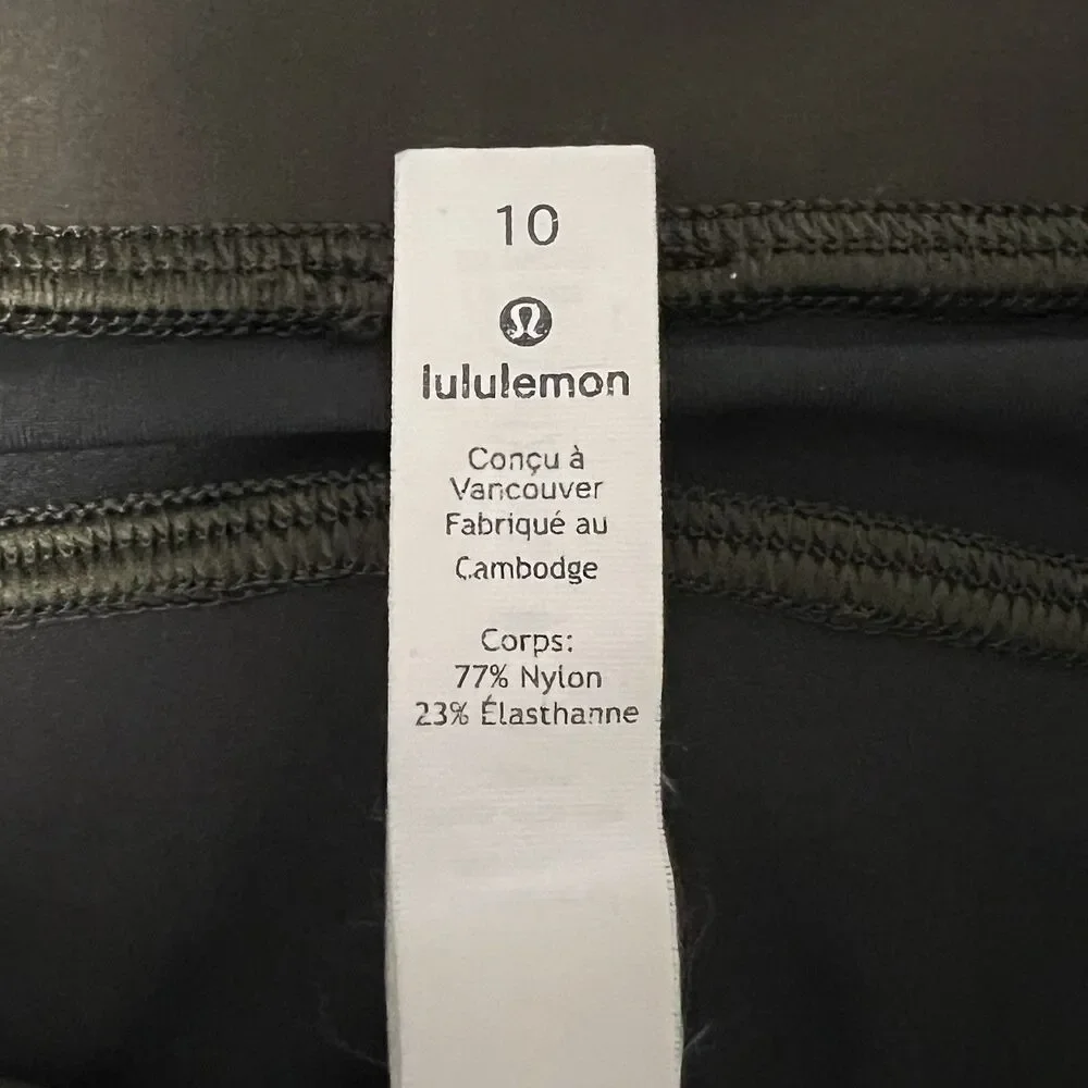Lululemon Invigorate High Rise Tight 25” Leggings In Dark Olive Women’s Size 10